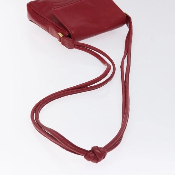 CHANEL COCO Mark Shoulder Bag Lamb Skin Red Gold - Picture 6 of 16